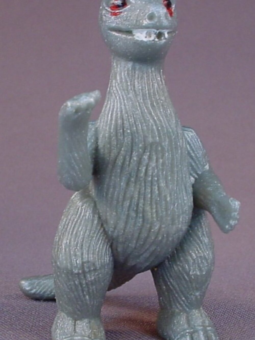Godzilla Vintage Kaiju Figure, Gray With Red Eyes, No Markings, Action Figure
